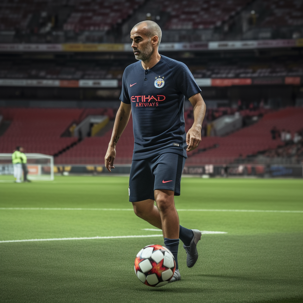 bill9603180481_Pep_Guardiola_playing_football_in_arena_70e2a2d0-7fb4-4d58-8326-5a4c2a394723.png